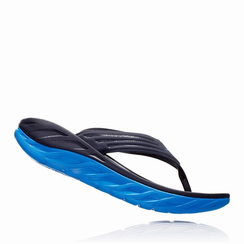 Hoka One One ORA RECOVERY FLIP 2 Sandals For Men India Black/Blue IN-7206